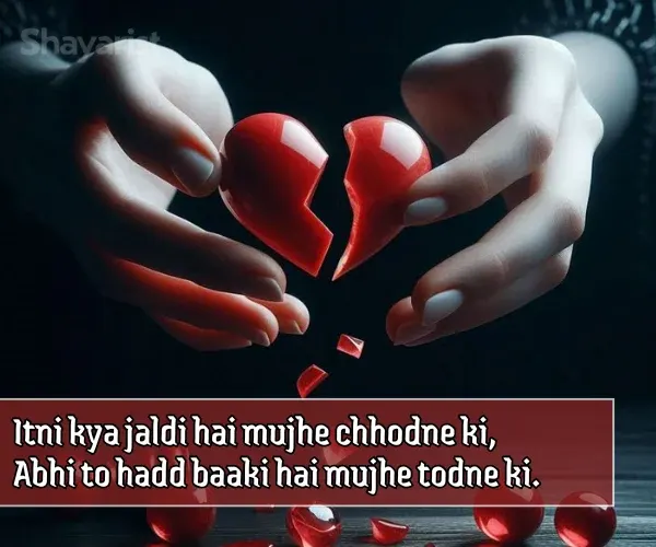 Broken Heart Shayari in English